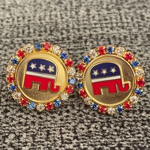 Republican Elephant Earrings